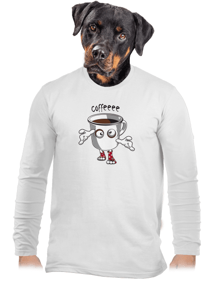 Zombie kafe pánske dlhý rukáv White