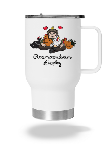 Rozmaznávam sliepky termohrnček White