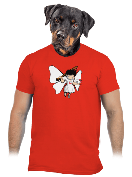 Zúbková víla pánske tričko Fiery Red