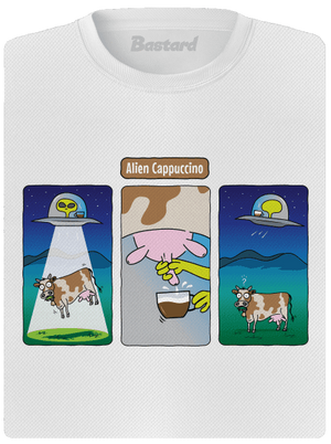 Alien Cappuccino dámske športové tričko White