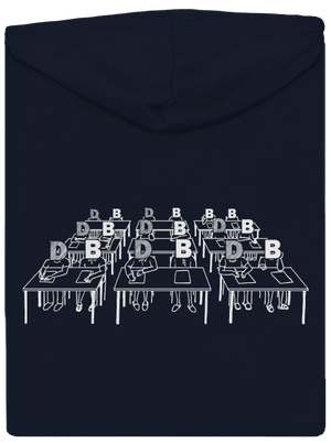 Cimrman: Debil, blbeček dámska mikina na zips Navy Mal