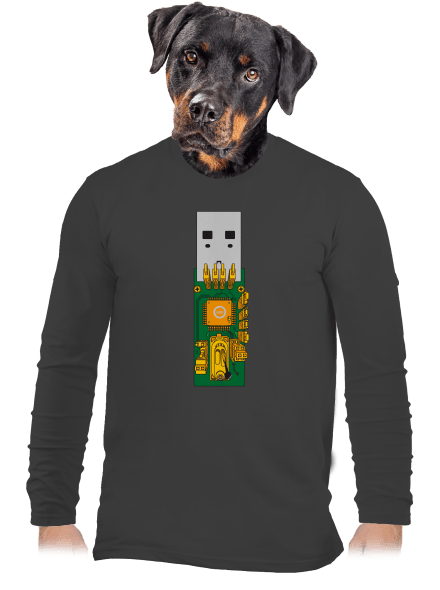 USB city pánske dlhý rukáv Dark Grey