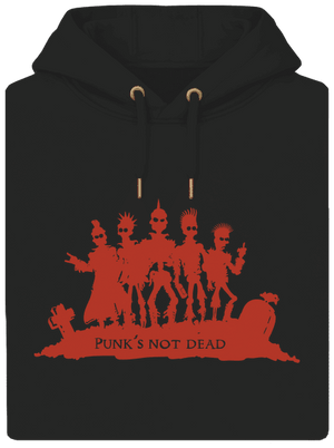 Punks Not Dead unisex mikina premium Dark Black