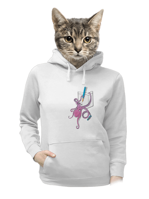 Jednoducho miluje atrament dámska mikina klokanka White