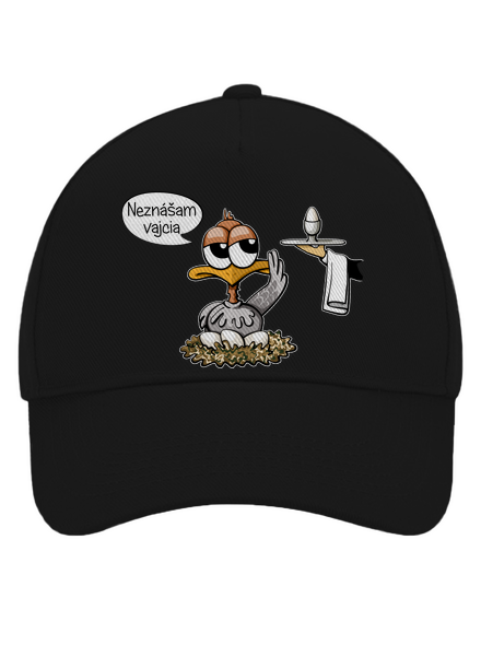 Neznášam vajcia šiltovka baseballka Black