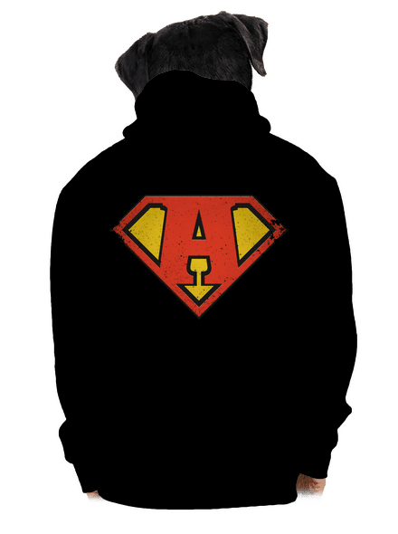 Som superhrdina pánska mikina na zips Black