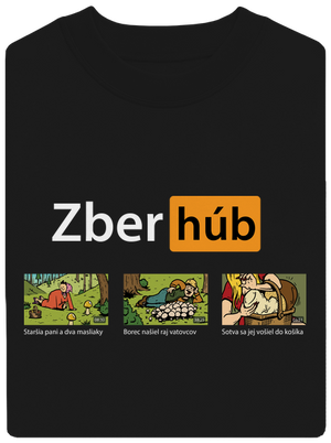 Zber húb unisex mikina bez kapucne Black