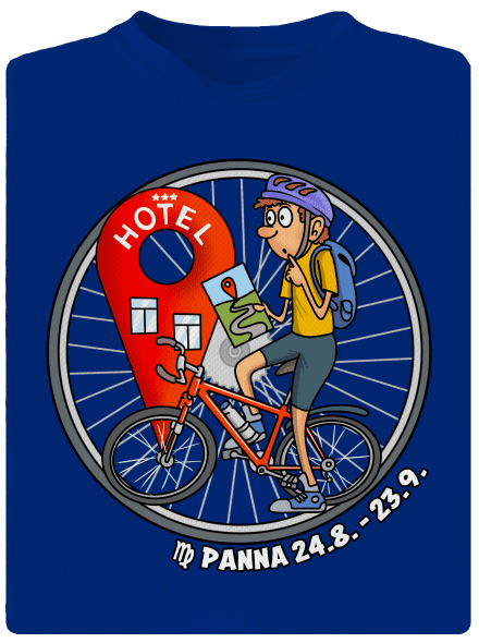 Cyklistický horoskop: Panna pánske športové tričko Royal Blue Mal