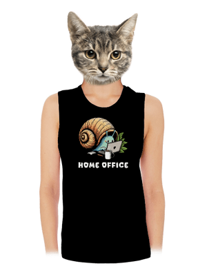 Slimákov home office dámske tielko voľné Black