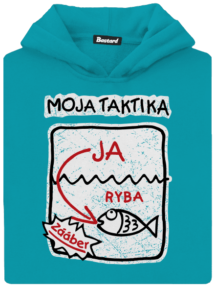 Rybárska taktika detská mikina klokanka Hawaiian Blue