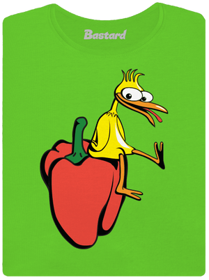 Kura na paprike dámske tričko Apple Green