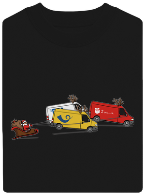 Santa se soby unisex mikina bez kapucne Black