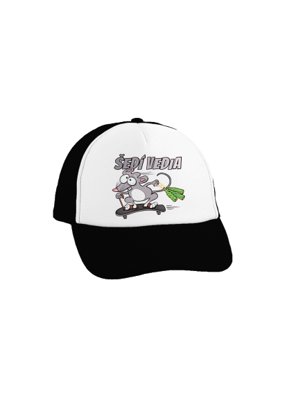 Šedí vedia - myšiak šiltovka truckerka Black cap