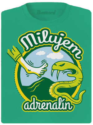 Milujem adrenalín dámske športové tričko Mint Mal