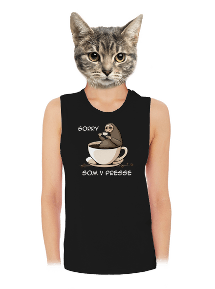 V presse dámske tielko voľné Black