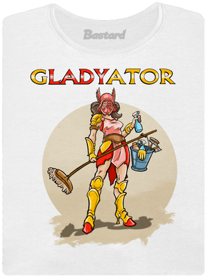 Gladyator dámske tričko s lemom White