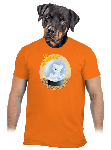 Medveď v guli pánske tričko Orange