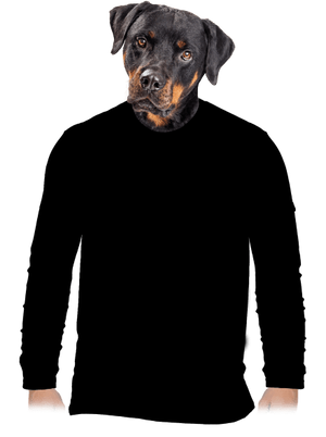 Bez potlače pánske dlhý rukáv Black