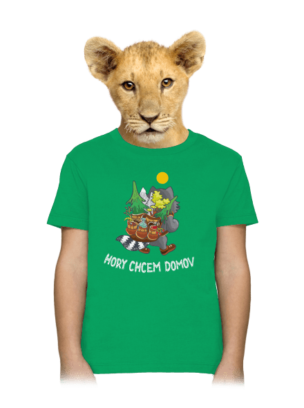 Hory chcem domov detské tričko Kelly Green
