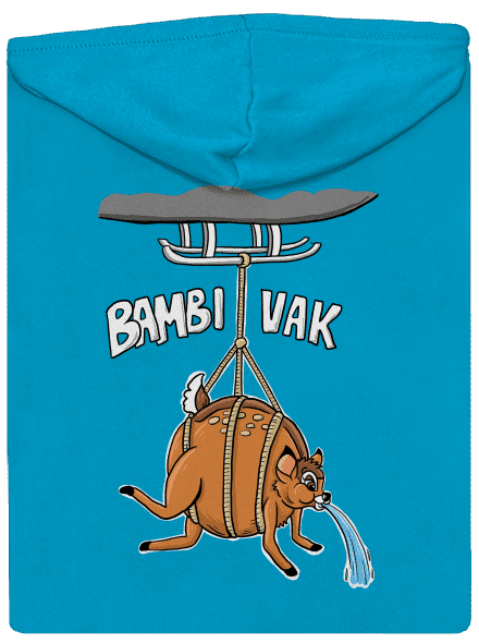 Bambi vak dámska mikina na zips Blue Atol