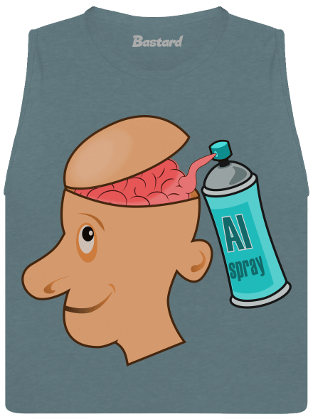 AI spray dámske tielko voľné Heather Deep Teal