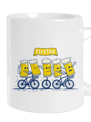 Pivotón veľký hrnček White