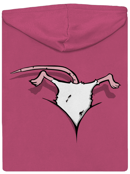 Myš vo výstrihu dámska mikina na zips Magenta