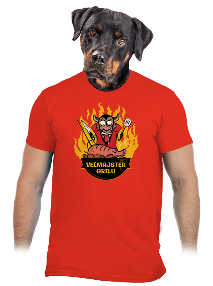 Veľmajster grilu pánske tričko Fiery Red