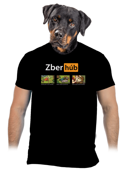 Zber húb pánske tričko Black