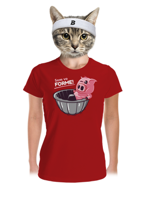 Vo forme dámske športové tričko Red Mal