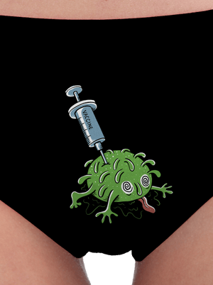 Zapichnutý covid dámske nohavičky Black