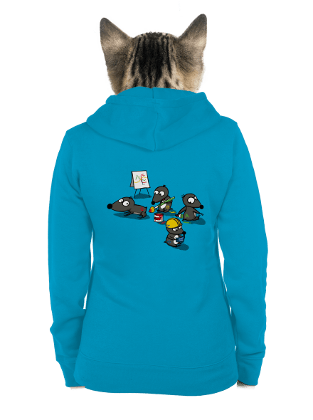Pražský krtko - Trasa D dámska mikina na zips Blue Atol