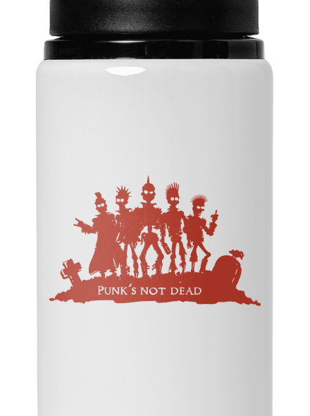 Punks Not Dead flaša na vodu White