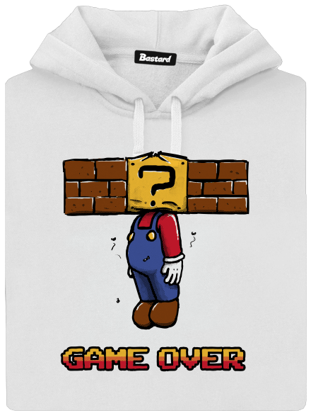 Game Over dámska mikina klokanka White