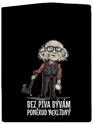 Neklidný bez piva pánska mikina na zips Black