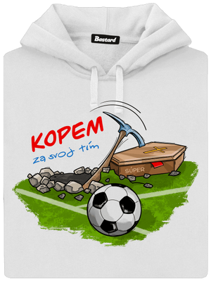 Kopem za svoj tím dámska mikina klokanka White