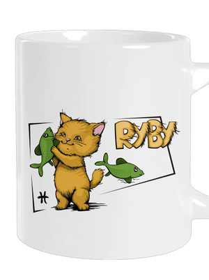 Mačací horoskop: Ryby veľký hrnček White