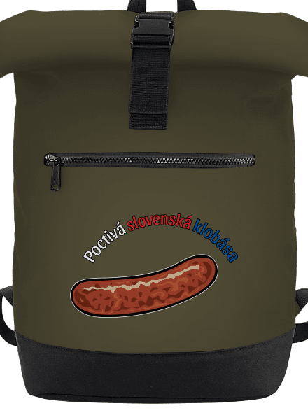 Poctivá buchta a klobása batoh Military Green