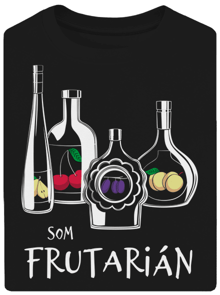 Frutarián unisex tričko oversized Black