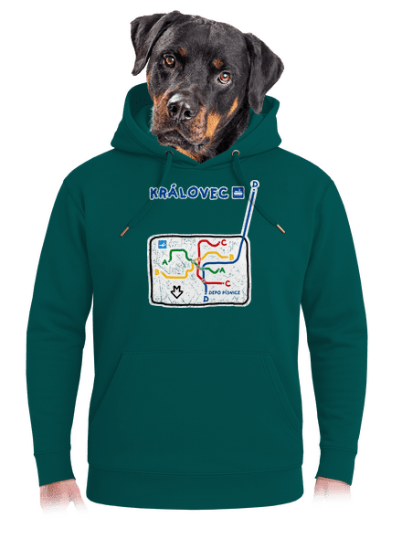 Metro Královec unisex mikina premium Emerald Green