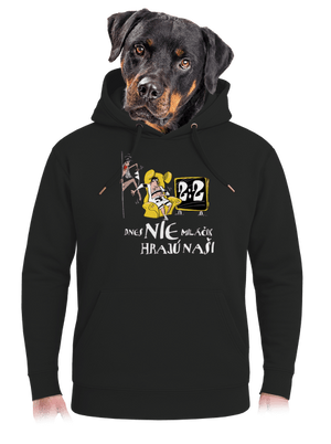 Hrajú naši unisex mikina premium Dark Black