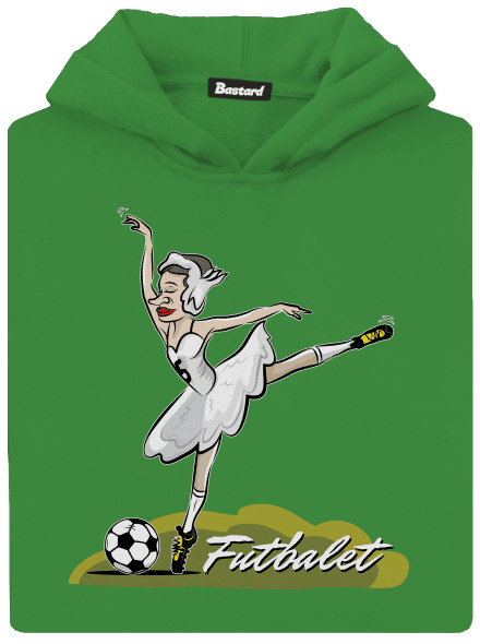 Futbalet detská mikina klokanka Kelly Green AWD