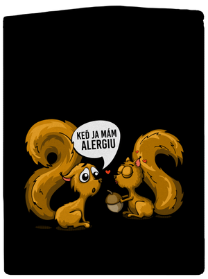 Alergická veverička pánska mikina na zips Black