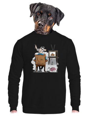 TV News unisex mikina bez kapucne Black