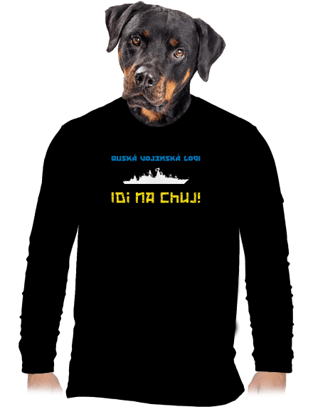 Ukrajina - Lodi idi na chuj pánske dlhý rukáv Black