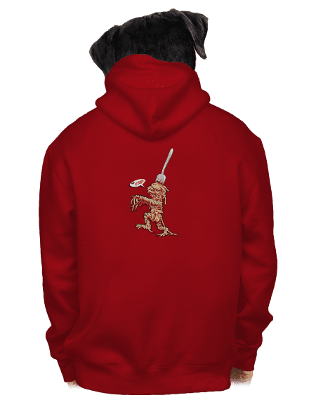 Špagety pánska mikina na zips Red
