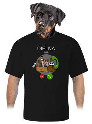 Dielňa volá unisex tričko oversized Black