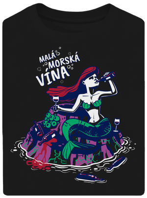 Malá mořská vína unisex tričko oversized Black