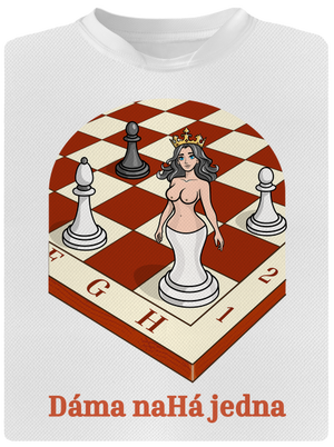 Dáma nahá jedna pánske športové tričko White