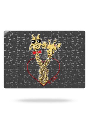 Žirafy vo zväzku puzzle White